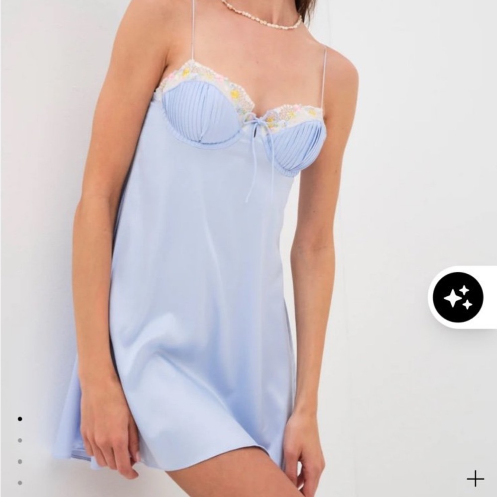 For Love And Lemons Light Blue Paloma Dress